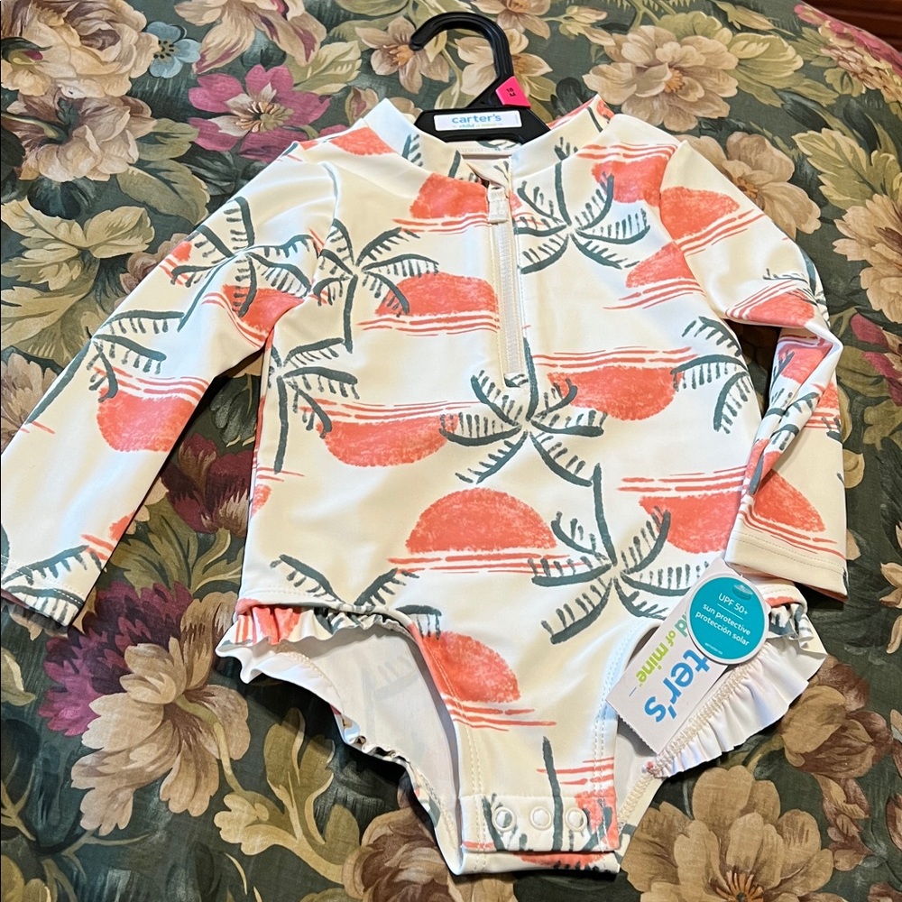 Carter Girls Baby Swimsuit 18m . NWT